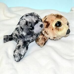 Harbor Seal Sea Lion Plush 10" Petting Zoo Wildlife Artists Stuffed Animal Lot 2